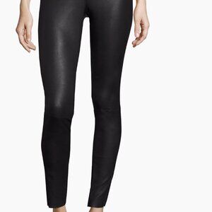 Alice & Olivia Black Genuine Leather Leggings